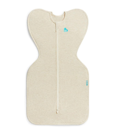 Love to Dream front packaging showing oatmeal sleep sack and size S benefits