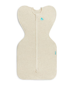 Love to Dream front packaging showing oatmeal sleep sack and size S benefits