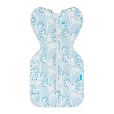 Love to Dream flatlay of Mini Koalas swaddle illustrating lightweight 1.0 TOG fabric
