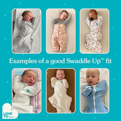 Love to Dream Swaddle Up neatly folded in packaging illustrating compact storage