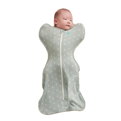 Love to Dream Swaddle Up front view showing secure shoulders and snug fit