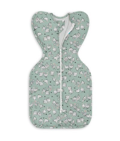 Love to Dream Swaddle Up sewn tag and label showing brand and care information
