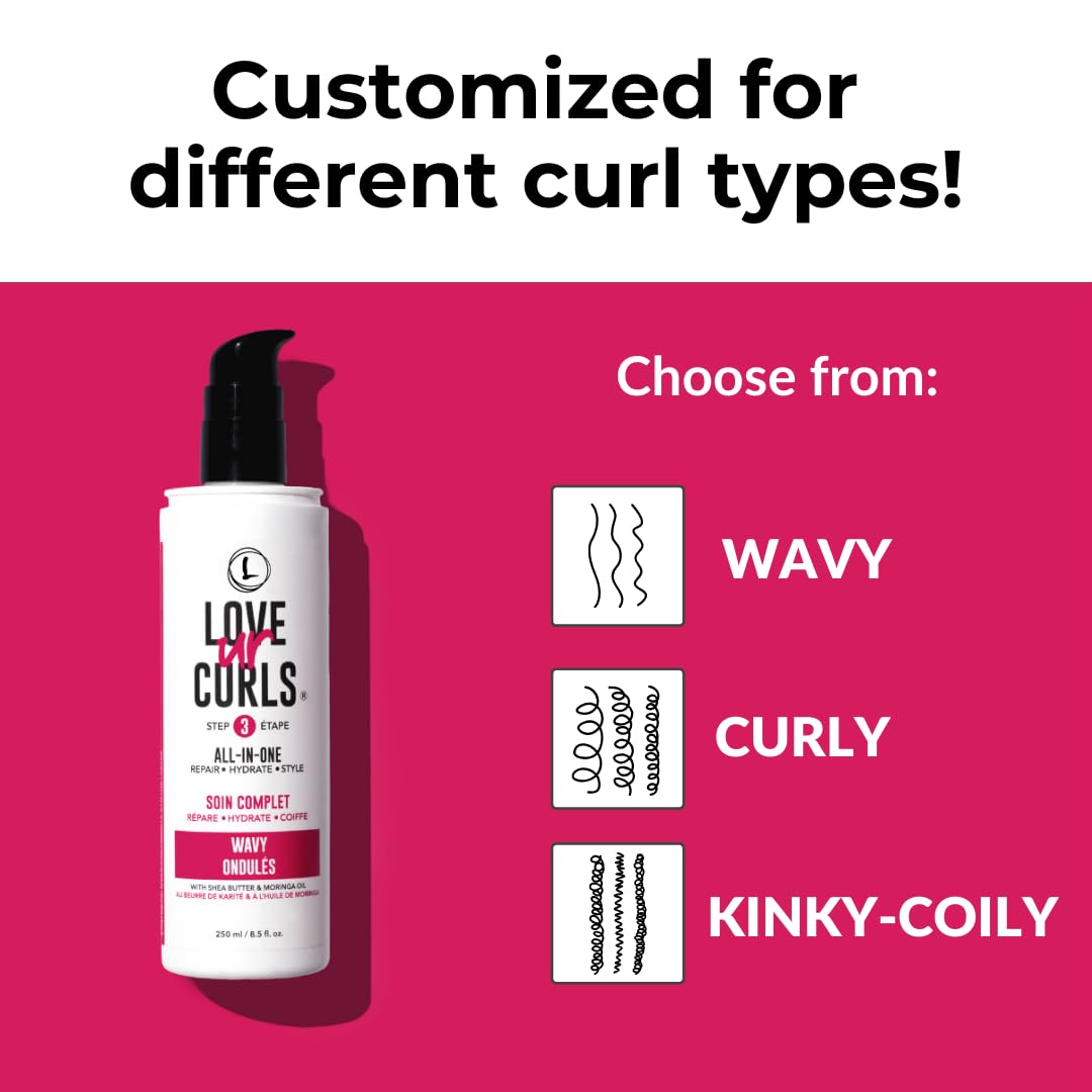 Love Ur Curls lotion dispensed in hand demonstrating smooth application