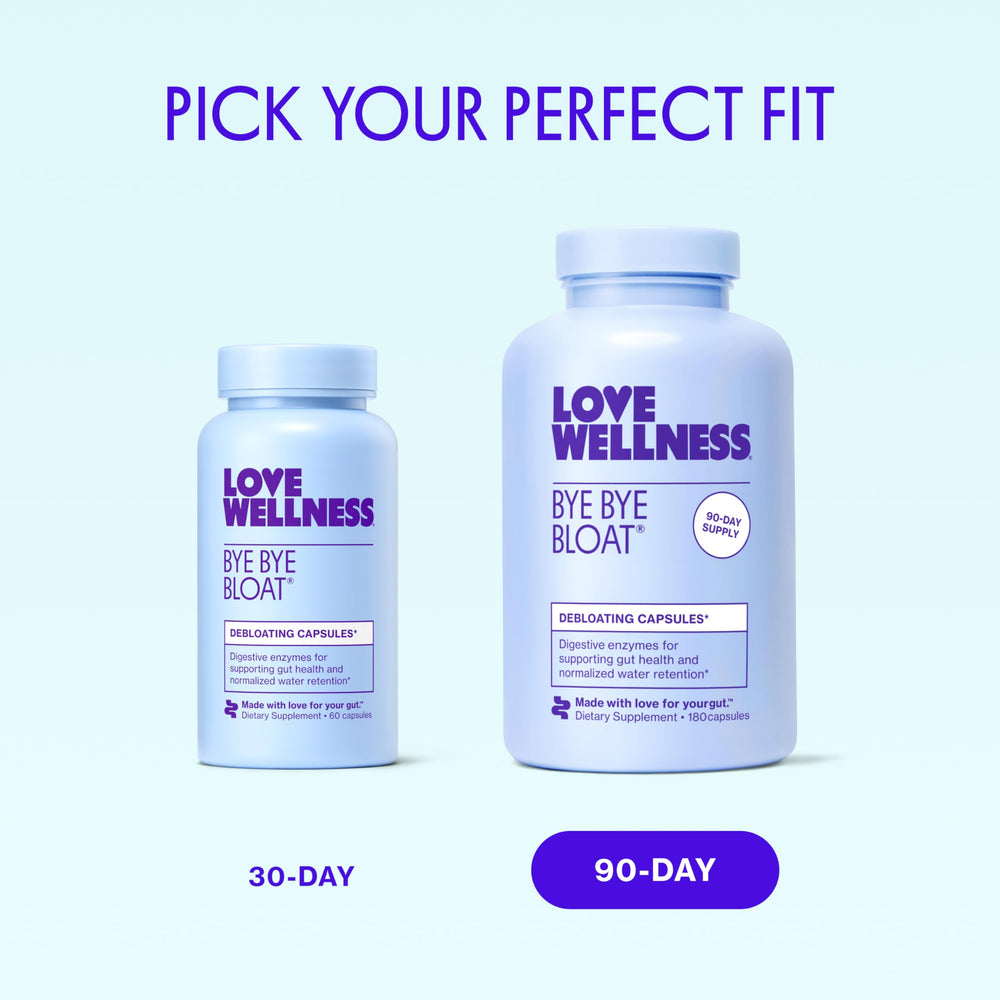 Love Wellness Bye Bye Bloat alongside other wellness items for regimen