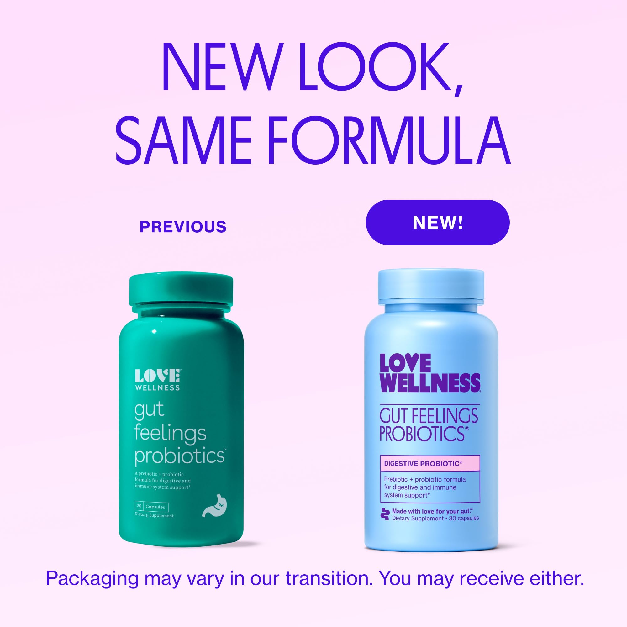 Love Wellness cápsula en mano para mostrar tamaño y facilidad de uso