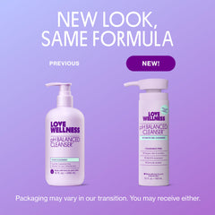 Love Wellness textura del gel en la mano, demuestra suavidad y fácil enjuague