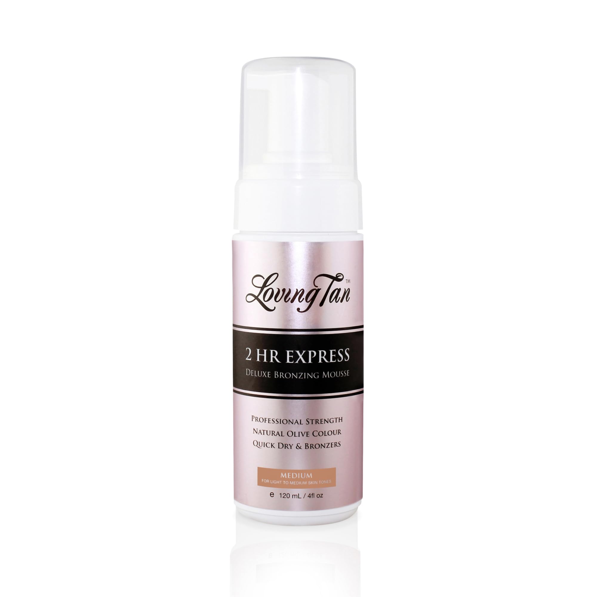 Loving Tan envase frontal mostrando diseño renovado y beneficio profesional