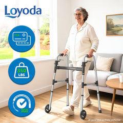 Loyoda walker folded compact for easy transport and space-saving storage