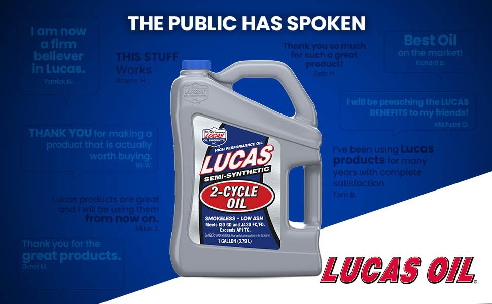 Lucas Oil aplicado en motosierras en uso, menor humo y rendimiento constante