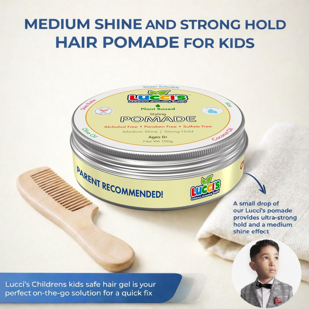 LUCCI’S CHILDRENS GROOMING SUPPLY aplicado en manos de un padre, fácil de untar