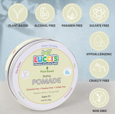 LUCCI’S CHILDRENS GROOMING SUPPLY peinado infantil con fijación natural y aspecto ordenado