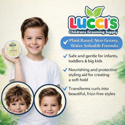 LUCCI’S CHILDRENS GROOMING SUPPLY textura cremosa a base de plantas visible, fácil aplicar