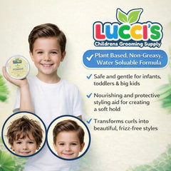 LUCCI’S CHILDRENS GROOMING SUPPLY textura cremosa a base de plantas visible, fácil aplicar