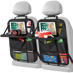 LUCMO front view of organizer showing pockets and tray for tidy storage