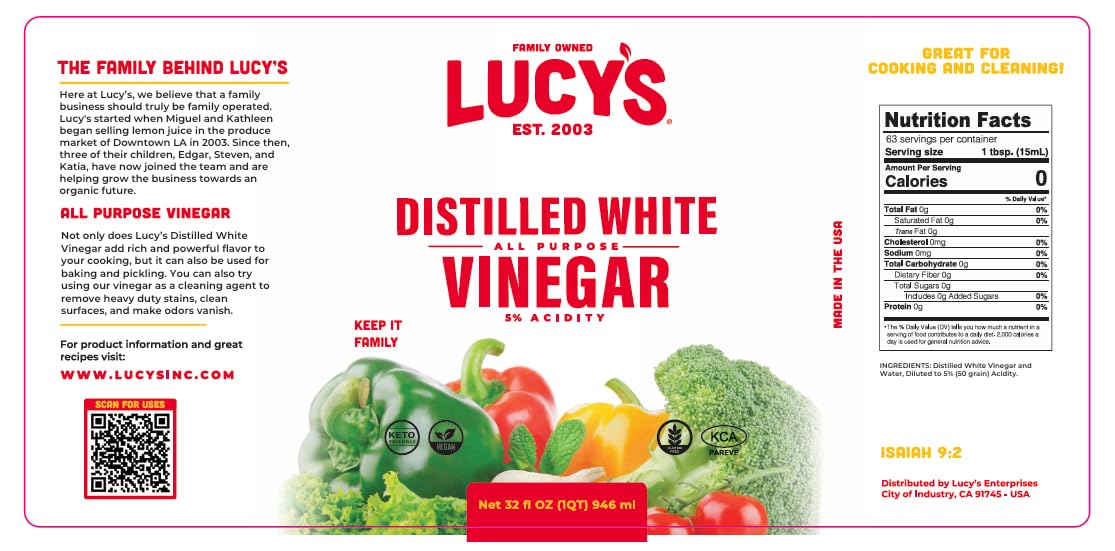 Lucy's colocado en estantería de despensa lista para almacenamiento prolongado