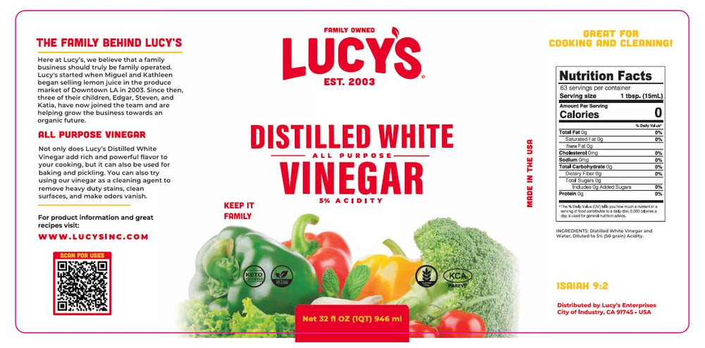 Lucy's colocado en estantería de despensa lista para almacenamiento prolongado