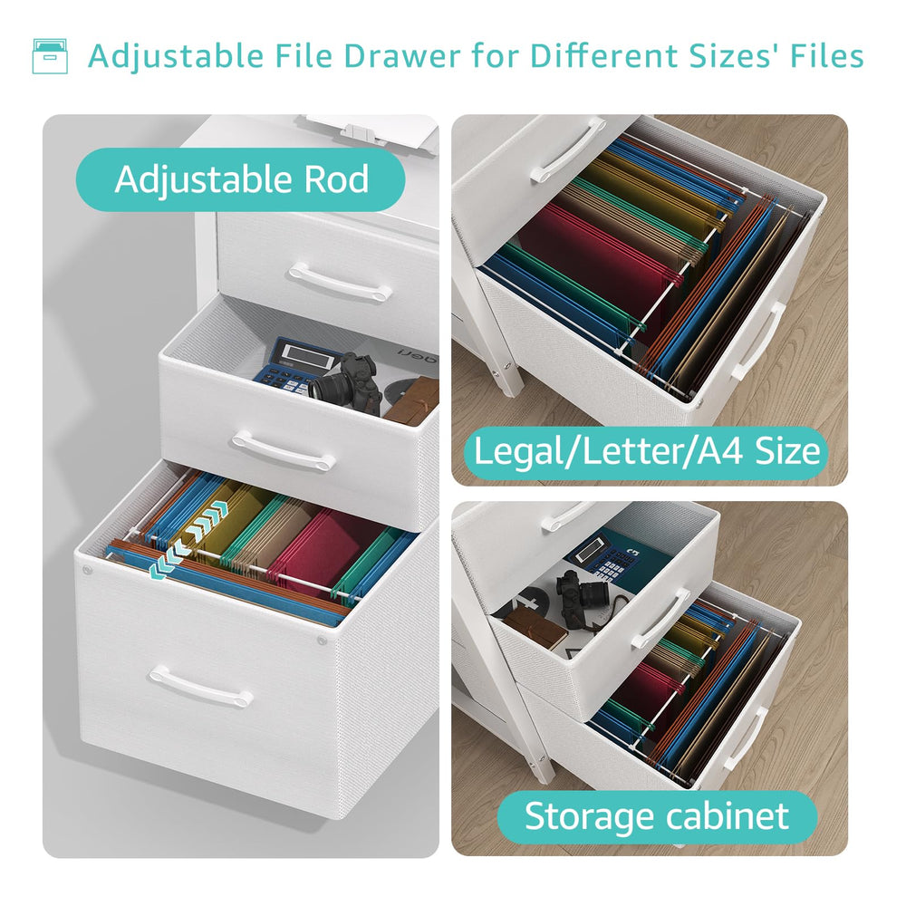 Lufeiya file drawer open with hanging files showing organized document storage