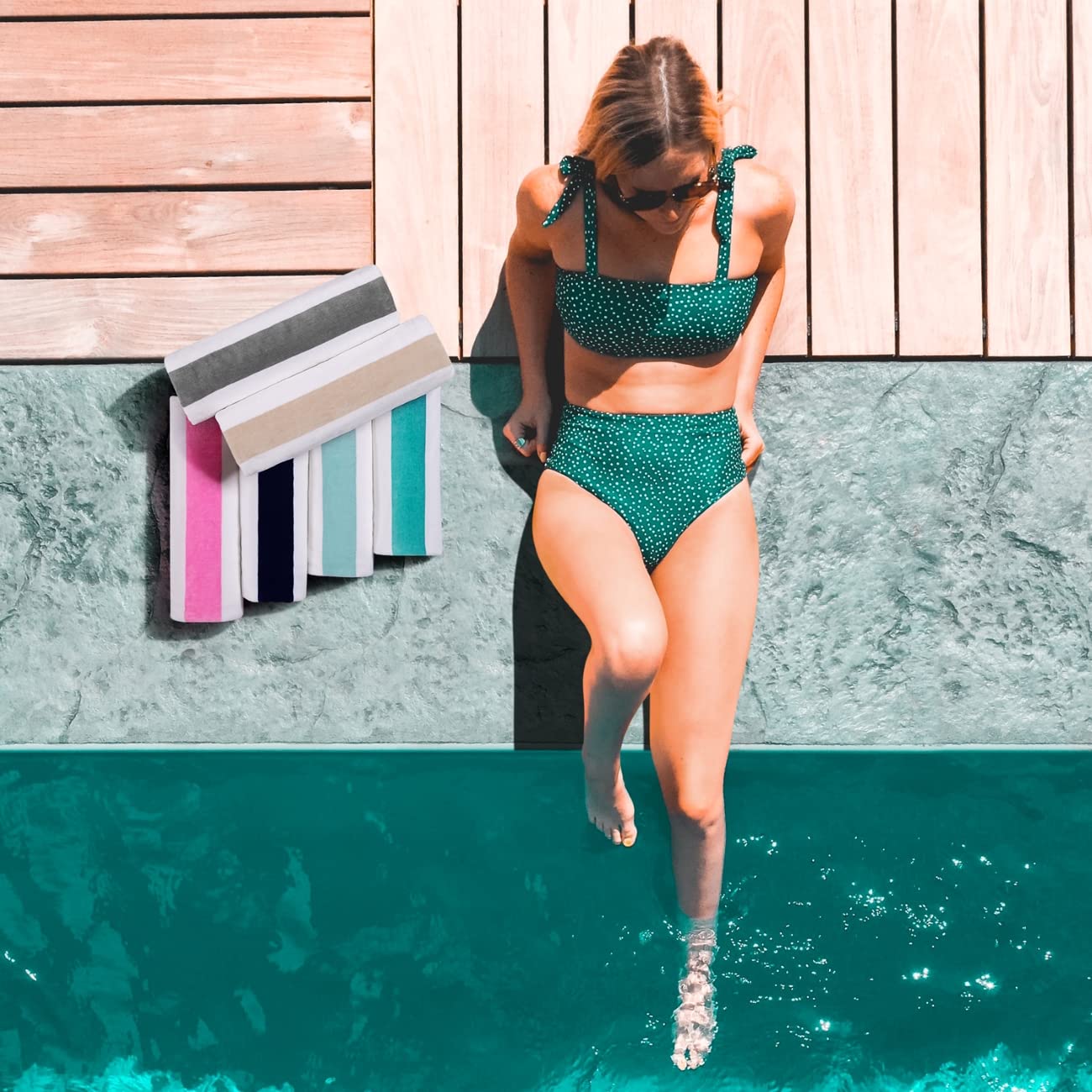 LULUHOME toalla junto a piscina, estilo y funcionalidad