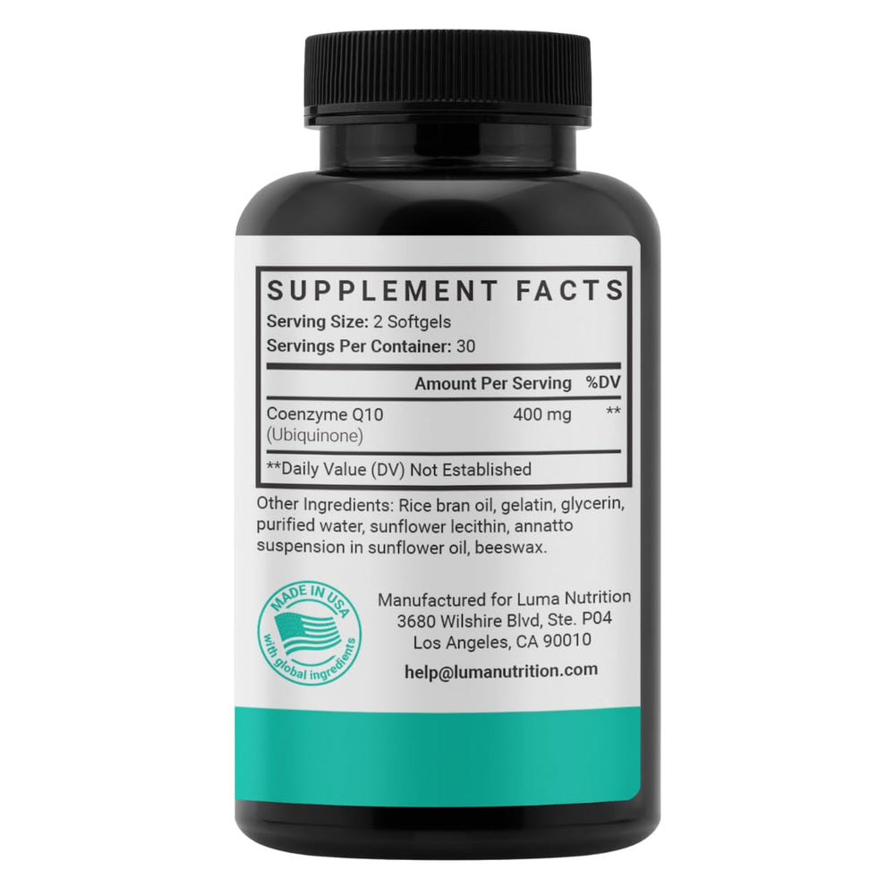 Luma Nutrition ingredient oil texture showing golden oil for better CoQ10 bioavailability