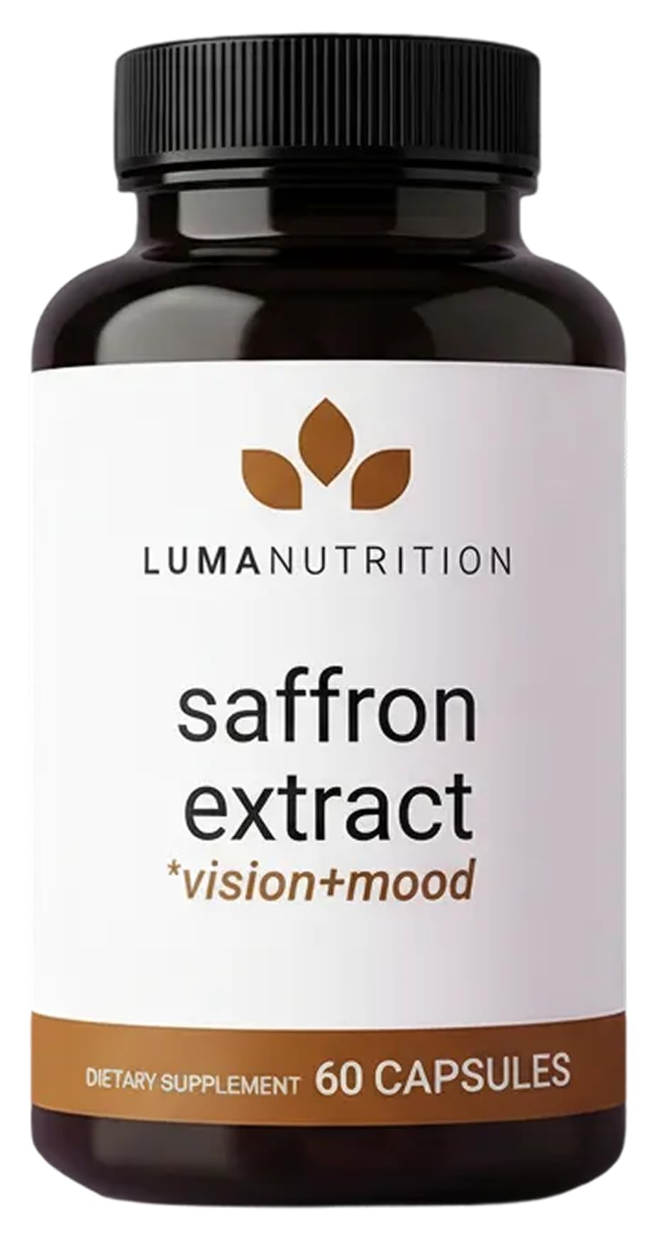 Luma Nutrition front bottle view showing product and mood support