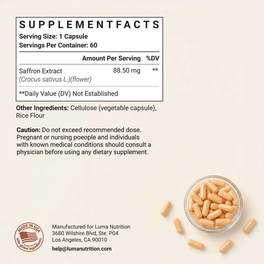 Luma Nutrition open bottle with capsules visible for daily convenience