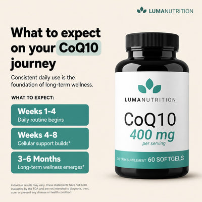 Luma Nutrition size comparison in hand showing compact bottle for travel-friendly monthly supply