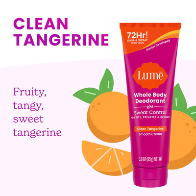 Lume label close-up showing ingredients and hypoallergenic note