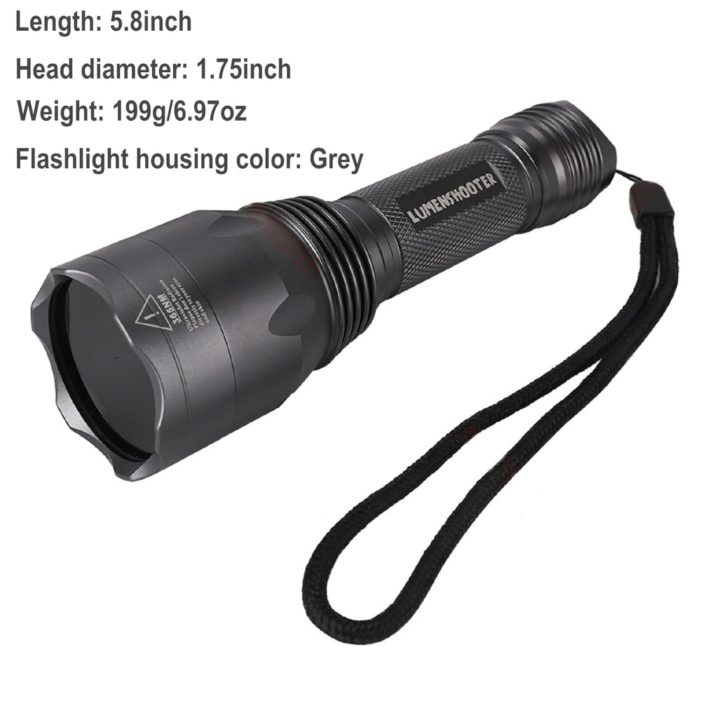 LUMENSHOOTER S3 etiqueta con especificaciones y garantía visible