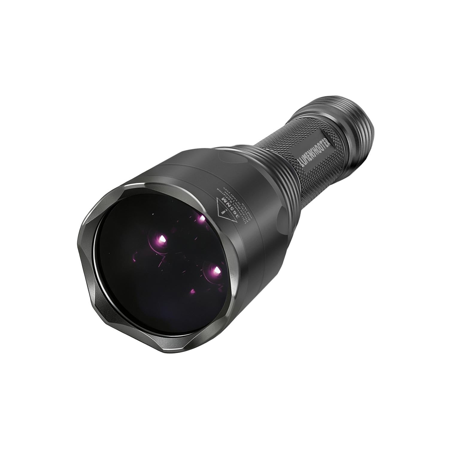 LUMENSHOOTER S3 frontal mostrando diseño compacto y haz potente
