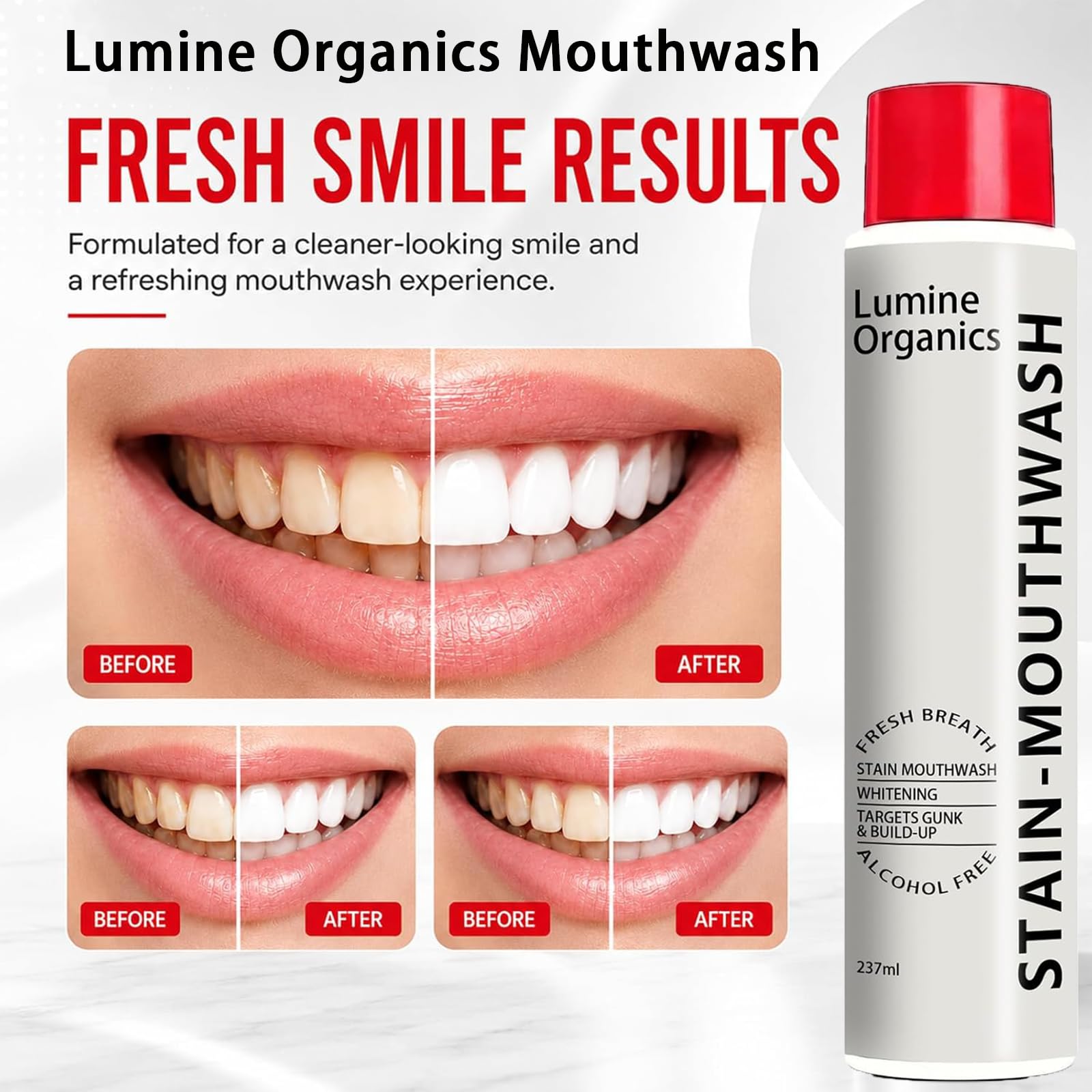Lumine Organics textura del líquido clara que sugiere limpieza suave