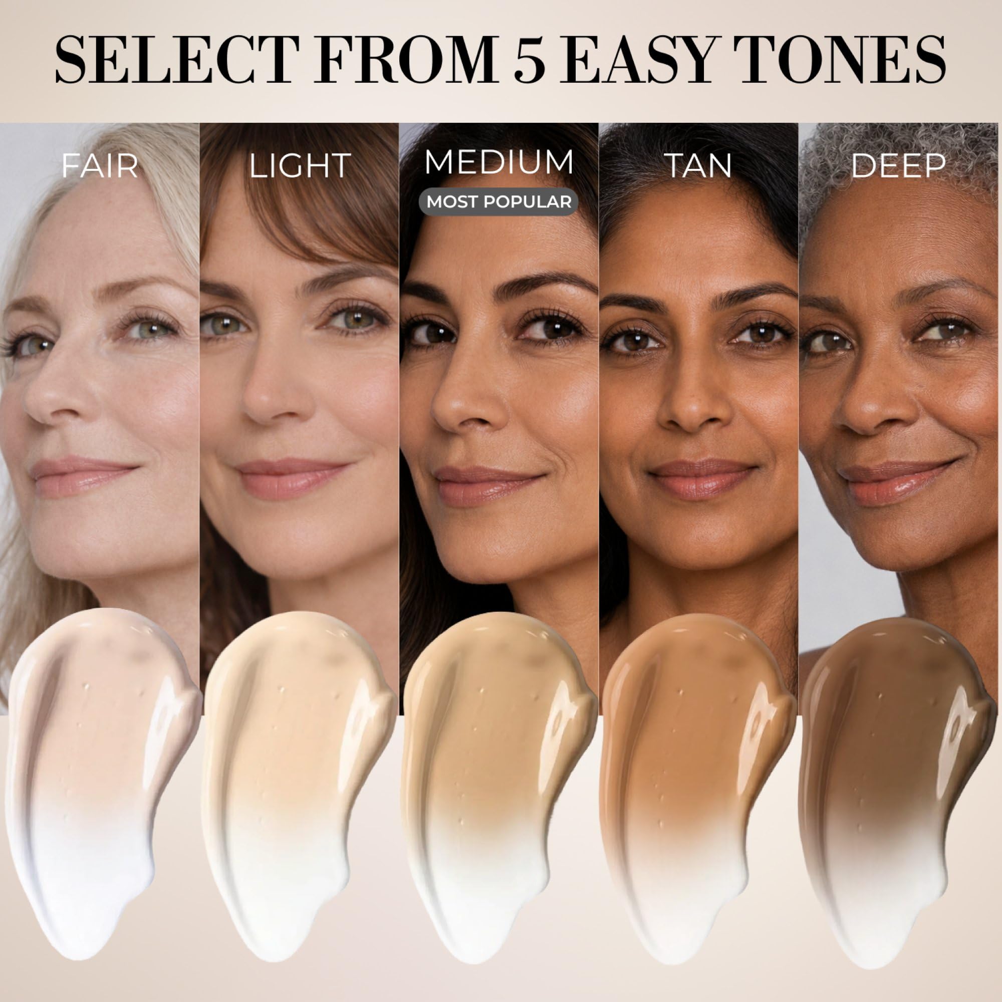 LUMINESS aplicación con dedos mostrando acabado natural y fácil mezcla