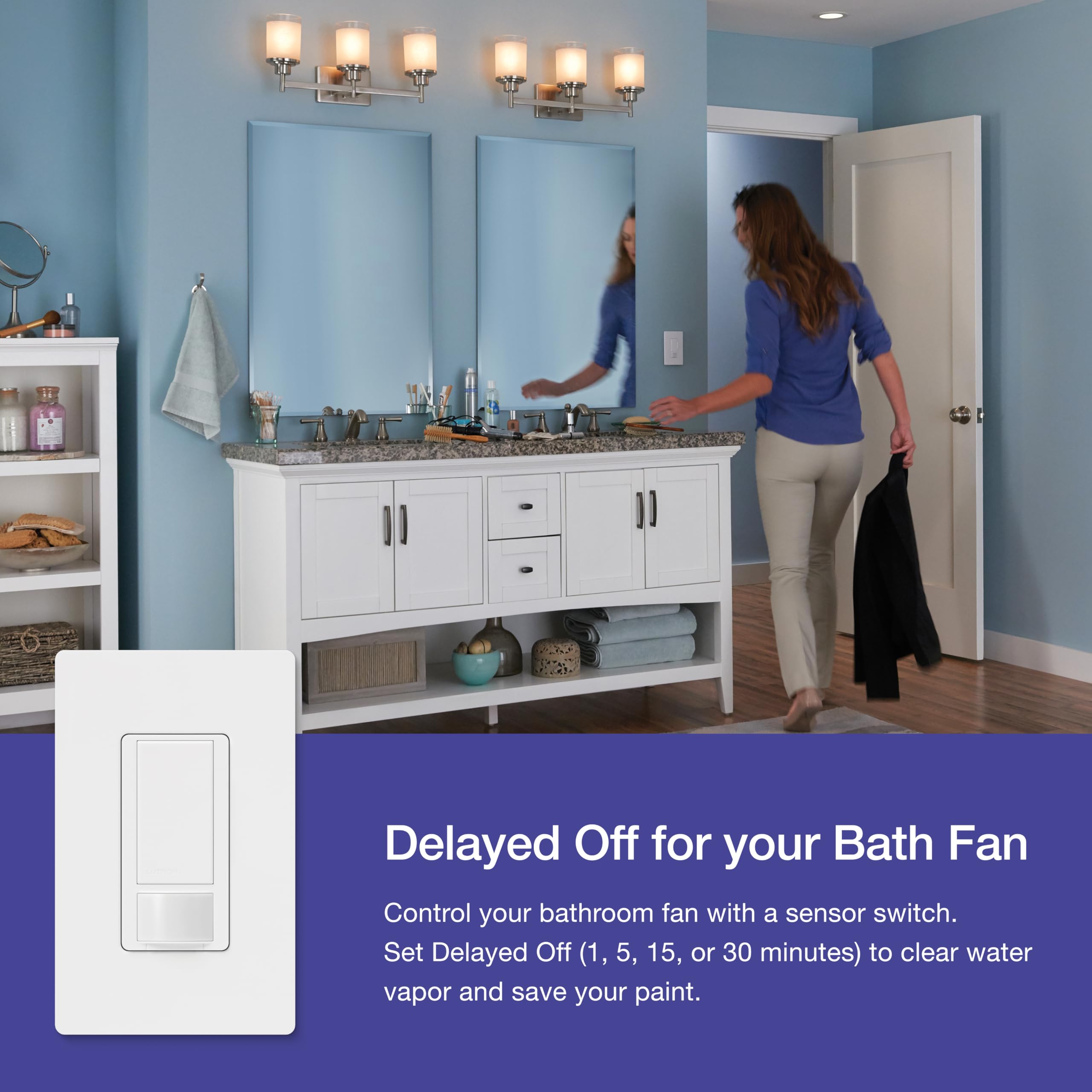 Lutron Maestro caja con el interruptor incluido lista para instalación rápida