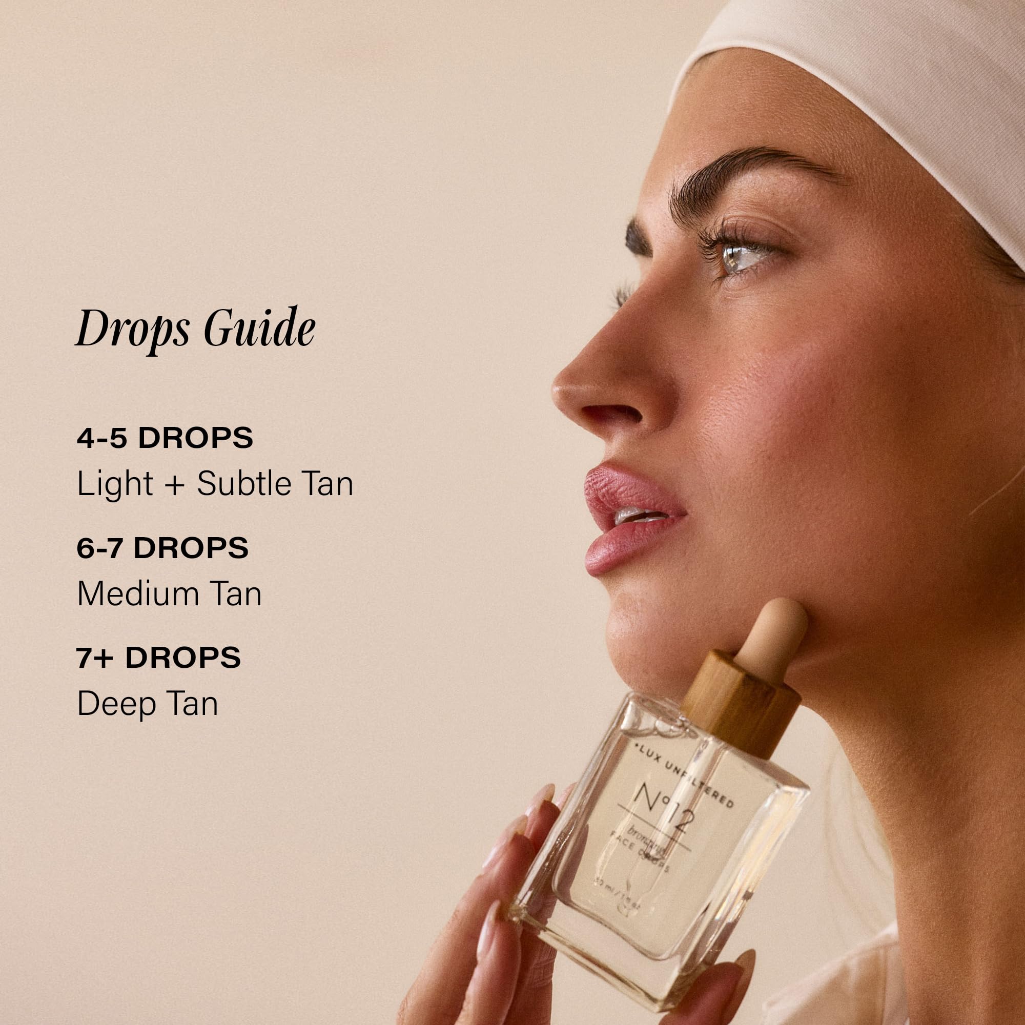 Lux Unfiltered etiqueta con ingredientes clave y beneficios hidratantes
