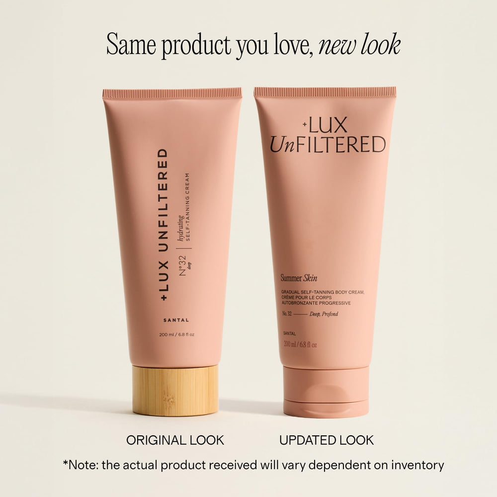 Lux Unfiltered textura cremosa de loción demostrando hidratación