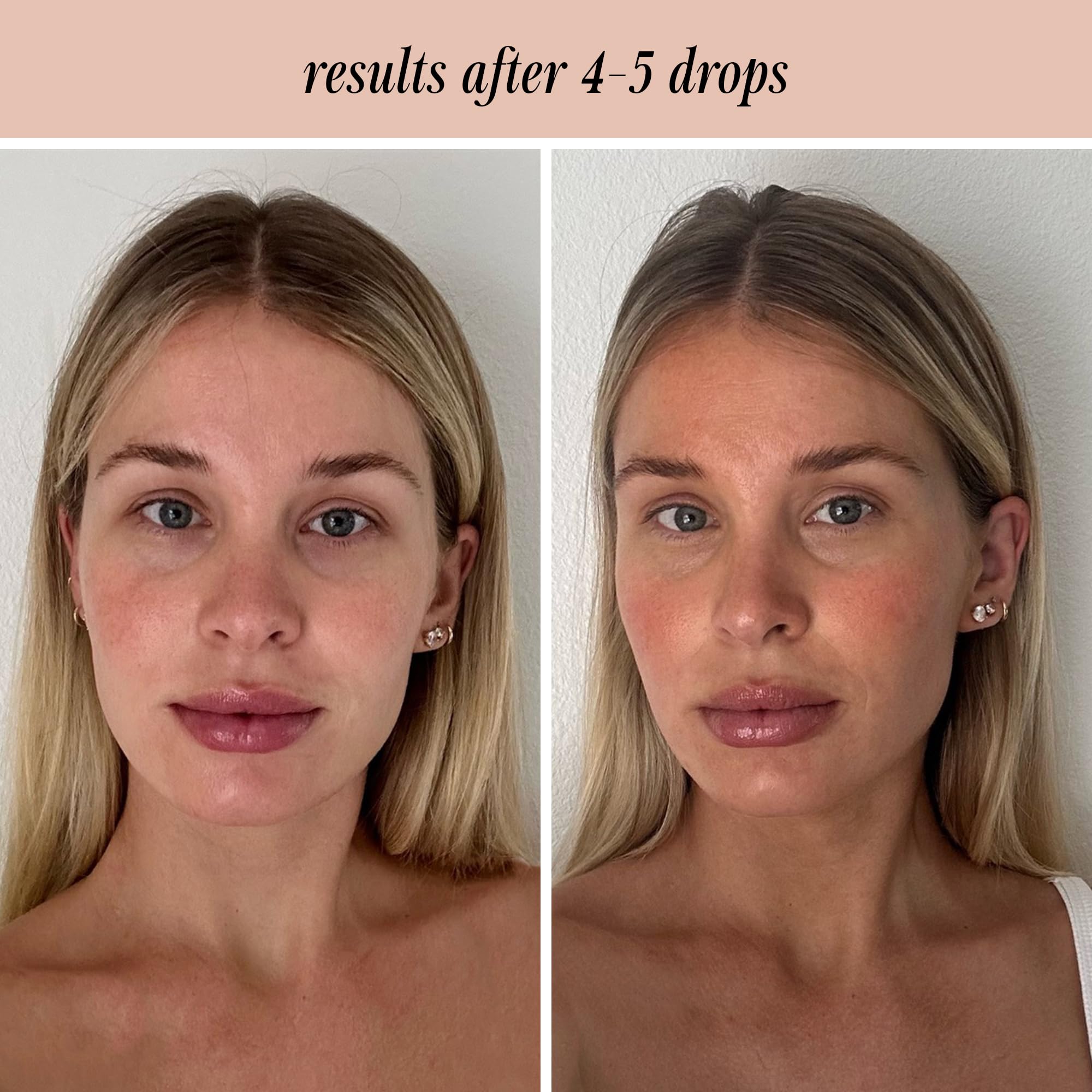 Lux Unfiltered gotas usadas antes del maquillaje sin pilling
