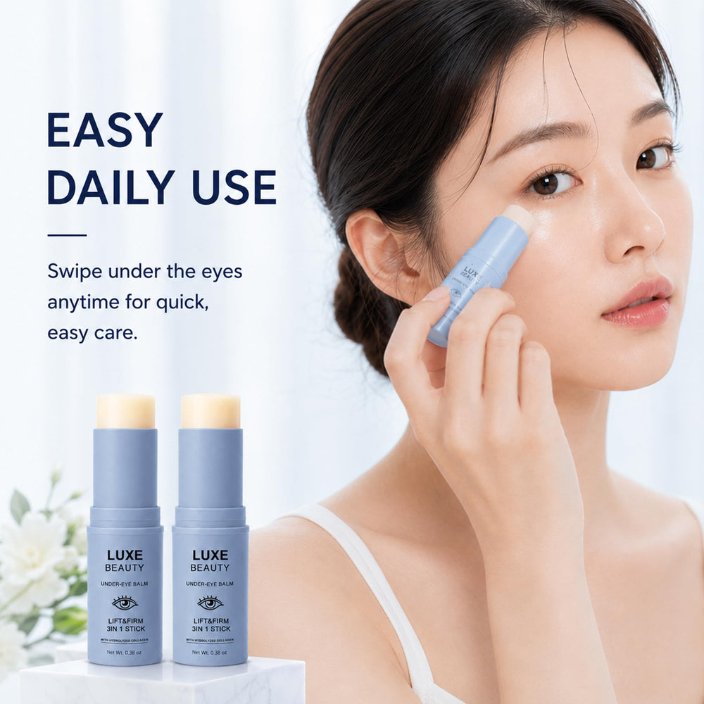 LUXE BEAUTY etiqueta con ingredientes PDRN y colágeno destacando información clave