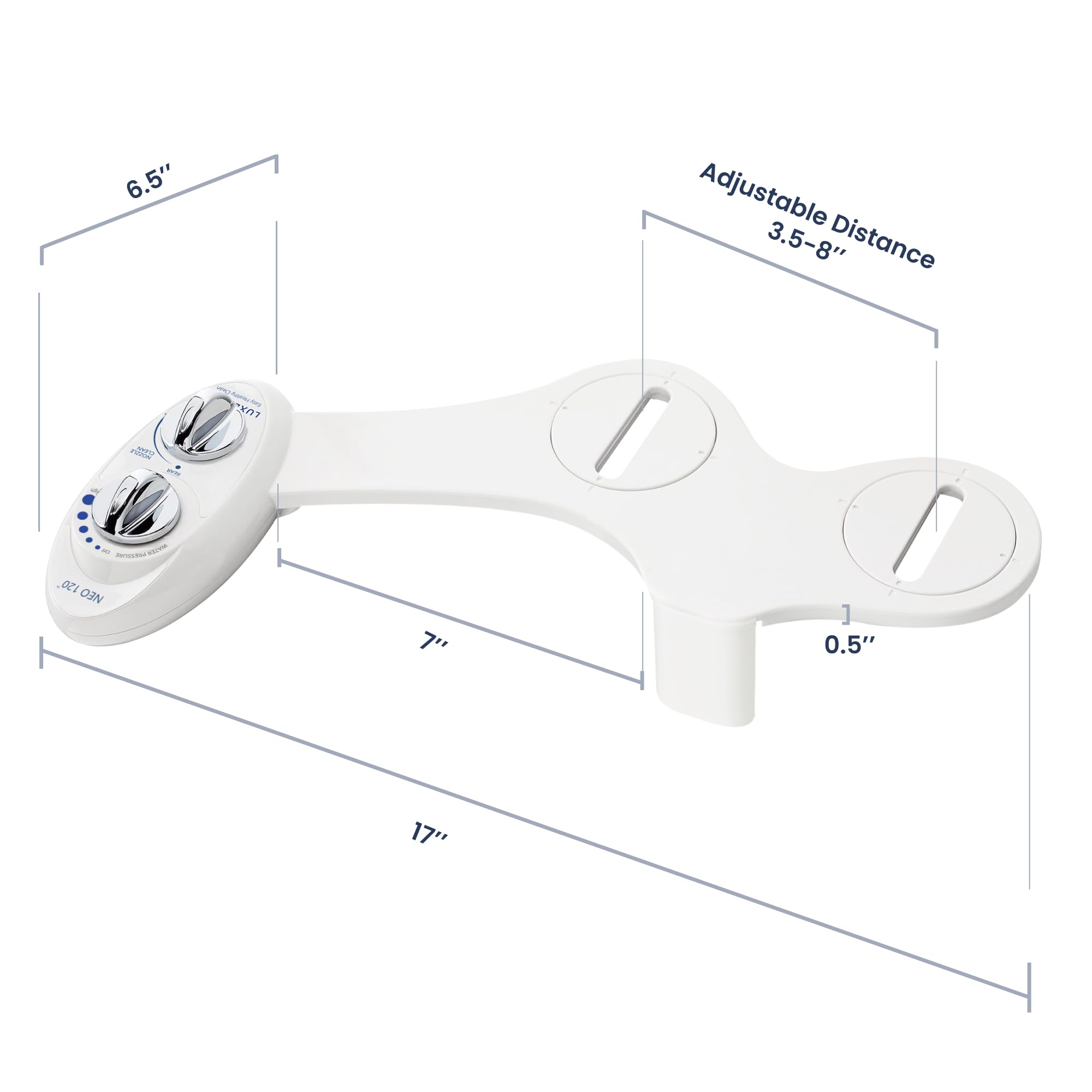 LUXE Bidet NEO 120 en baño decorado demostrando integración estética