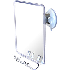 Luxo espejo frontal montado en ducha con reflejo claro y uso rápido