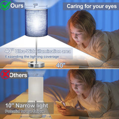 Lynnoland LED bulb illuminated inside shade demonstrating bright 5000K daylight clarity