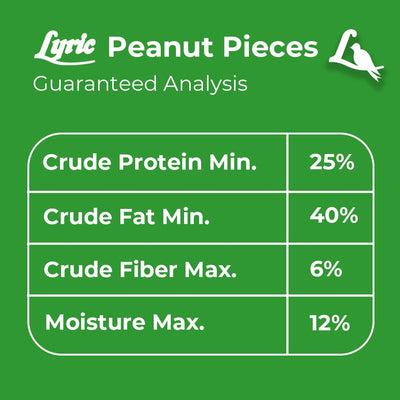 Lyric peanut pieces in hand to show size and portion control for convenient refilling