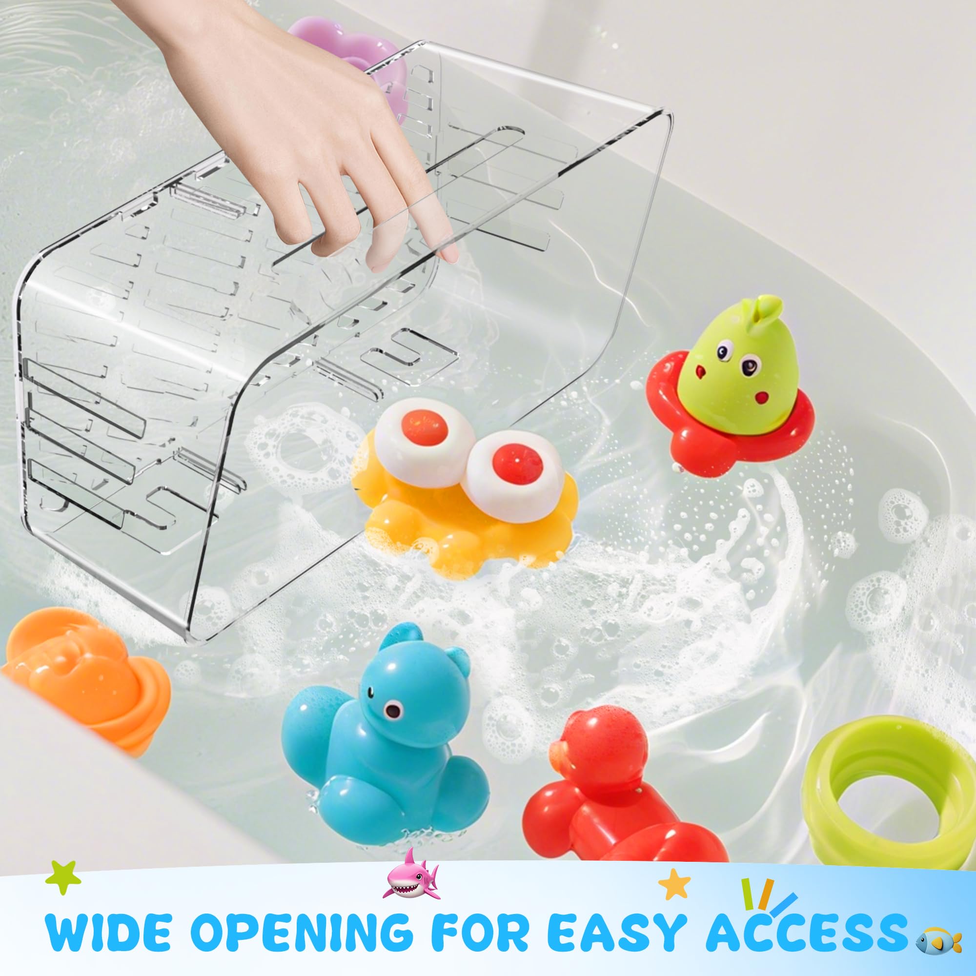 Lysam set de dos cestas instaladas en bañera optimizando espacio