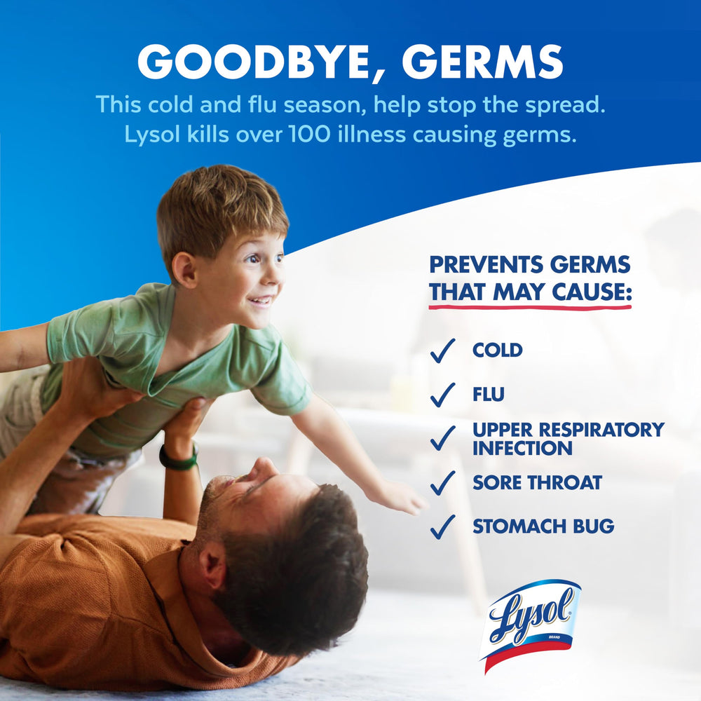 Lysol pack almacenado en estantería listo para reposición doméstica