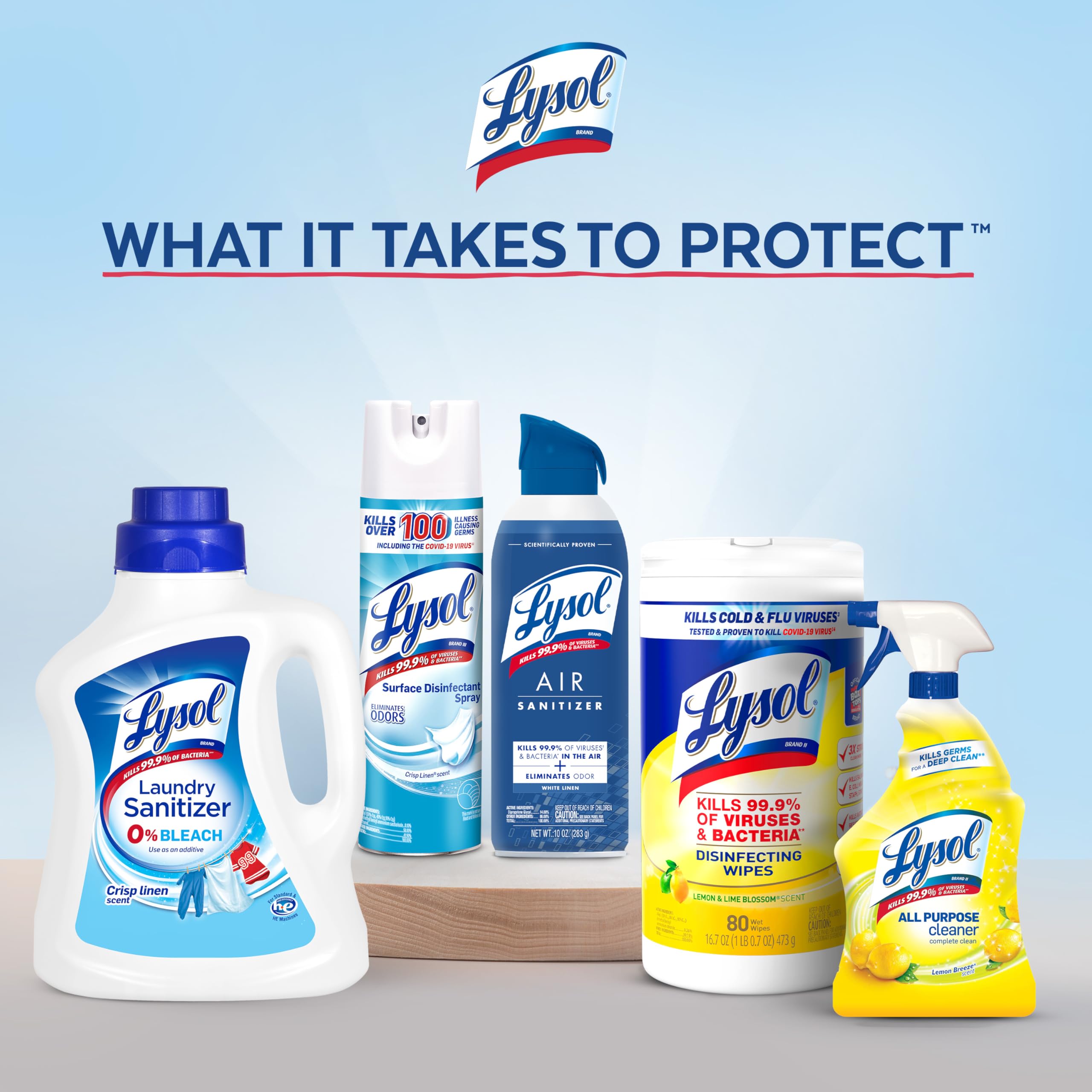 Lysol en sala evocando aroma Crisp Linen y ambiente fresco