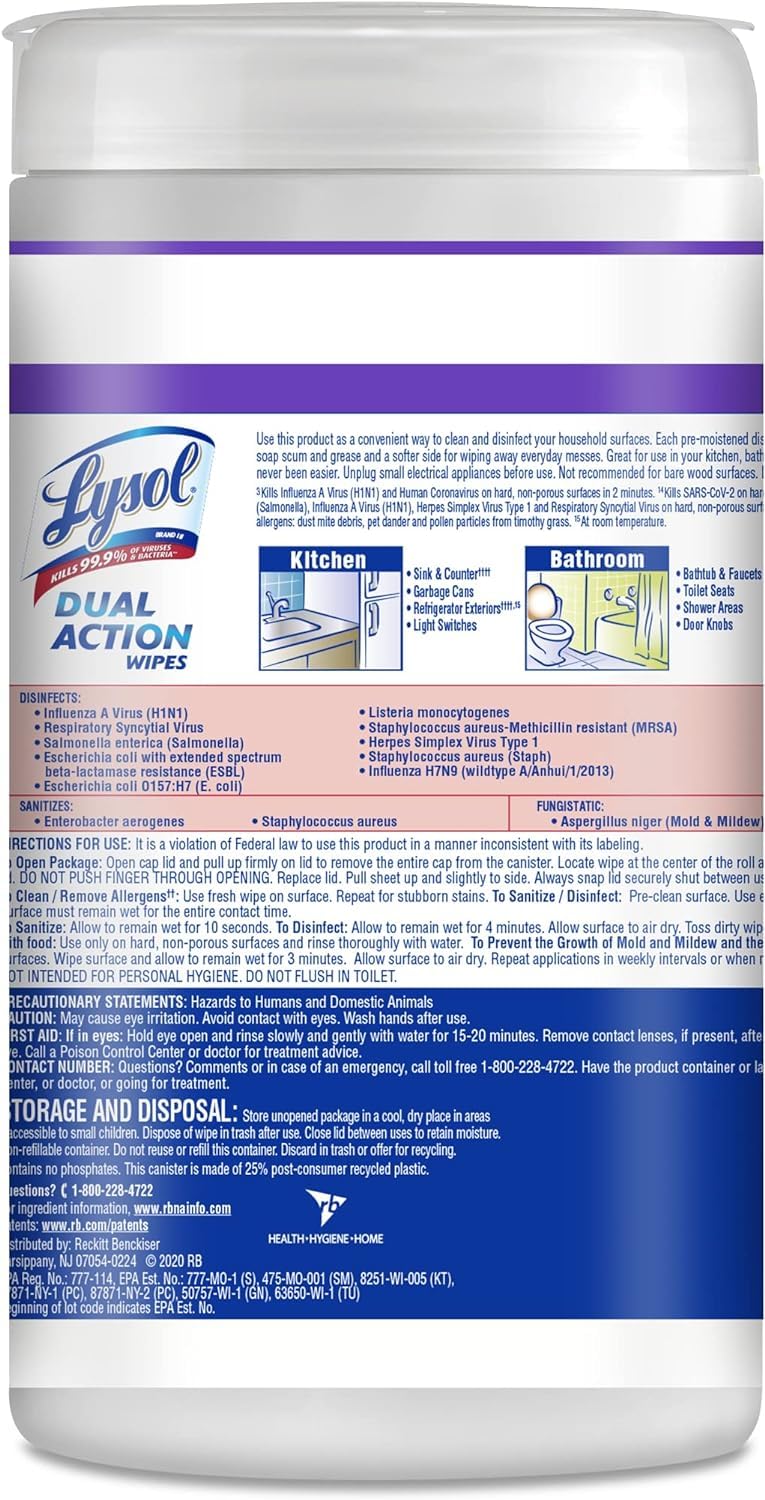 Lysol pack de cuatro botes cítrico listo para dormitorios y áreas de alto tránsito