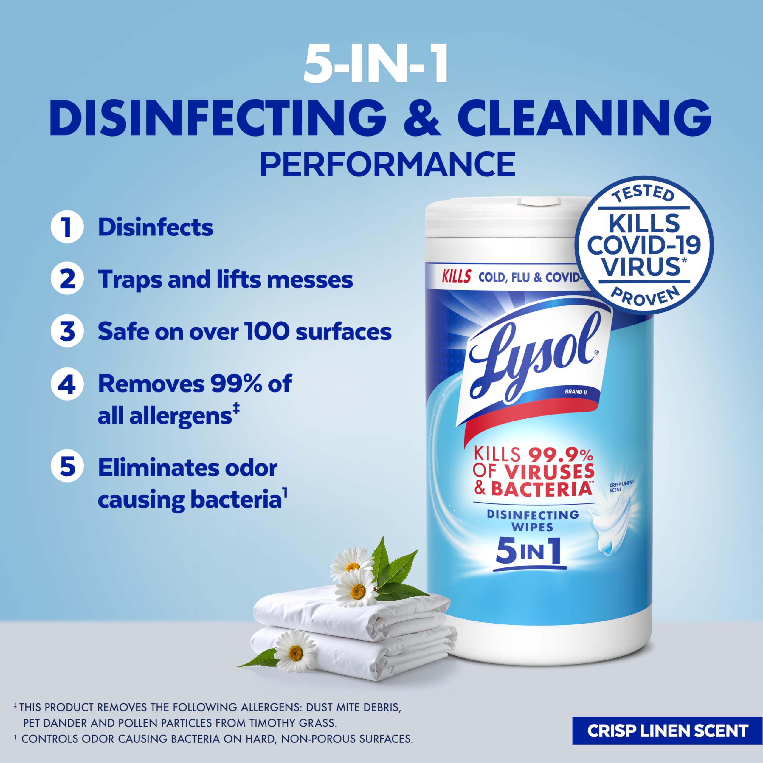 Lysol textura de toallita a detalle, tejido resistente que atrapa suciedad