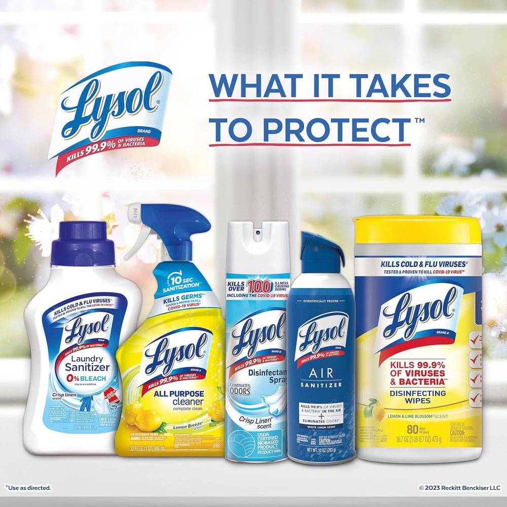Lysol toallita extendida mostrando humedad y cobertura, ideal para limpiar rápidamente