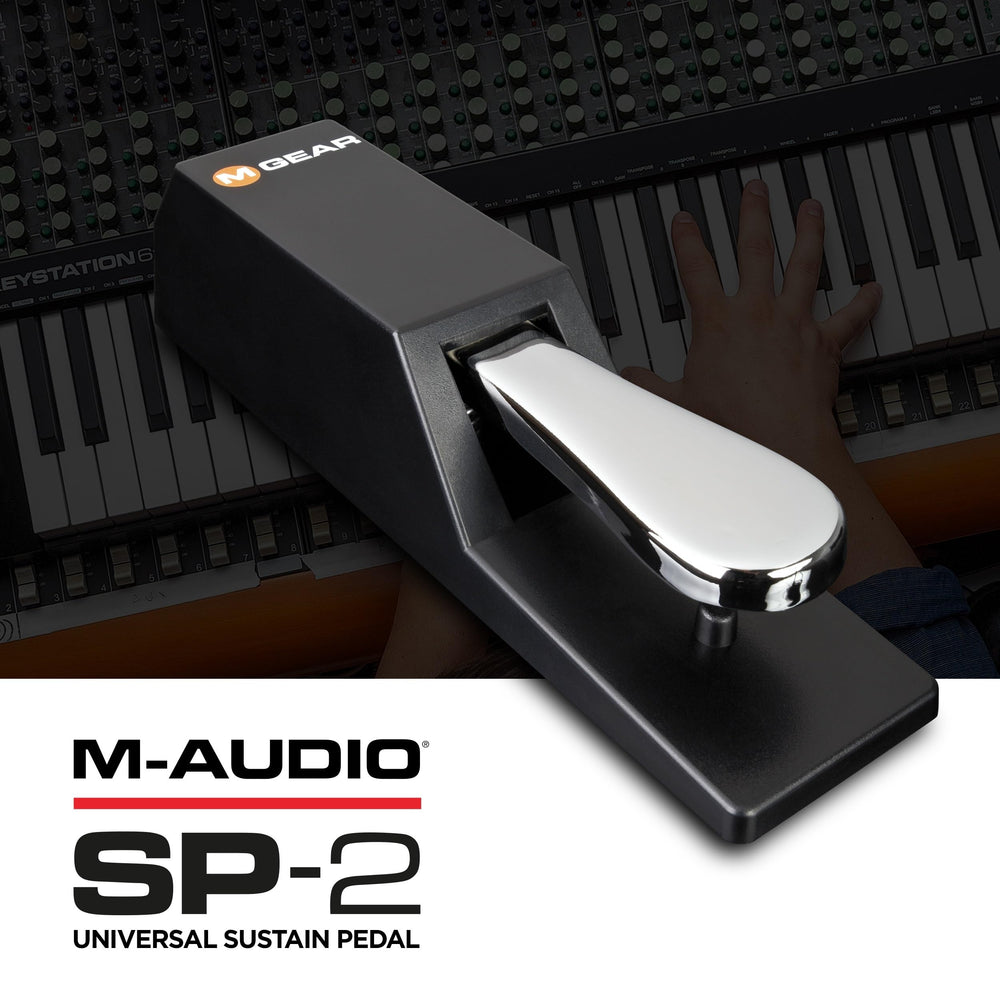 M-AUDIO SP-2 guardado en funda mostrando portabilidad y fácil transporte