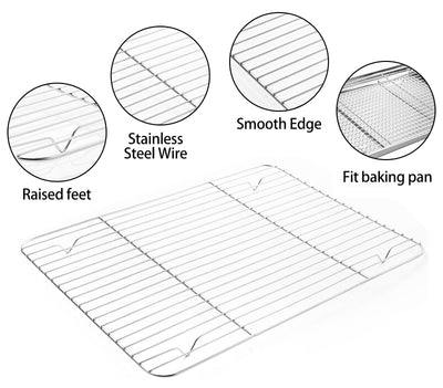 M MCIRCO cooling rack detail with raised feet to lift food and drain juices