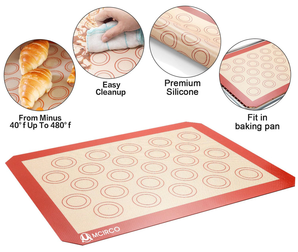 M MCIRCO silicone baking mat texture close view for nonstick and heat resistance