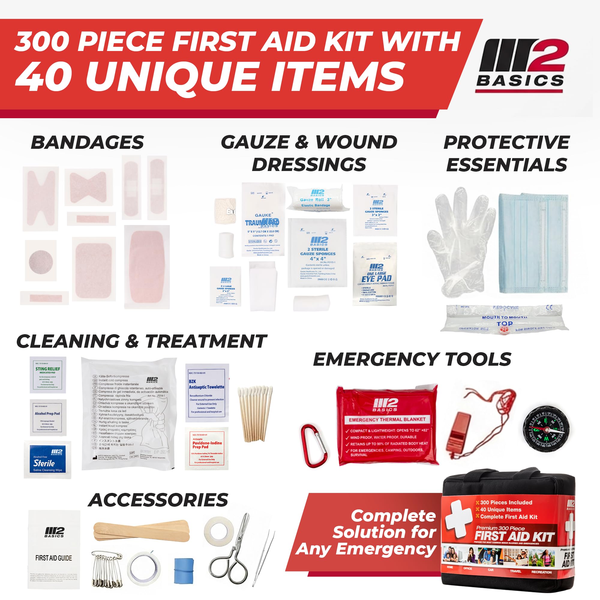 M2 BASICS open kit with organized compartments for quick access to supplies